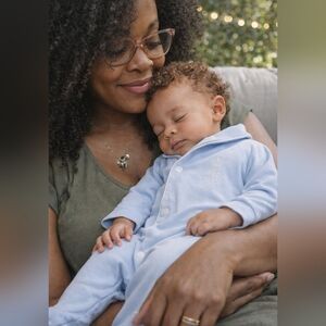 Ralph Lauren Baby Blue Footed One Piece Sleeper 3M